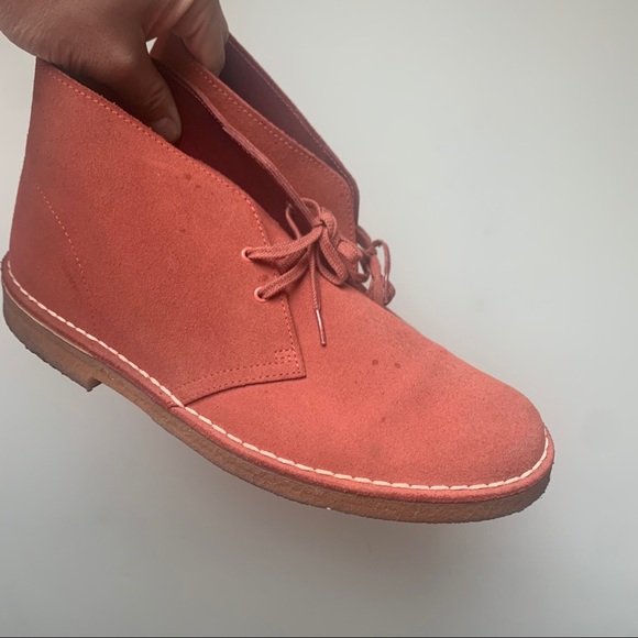 COPY - COPY - Size 10.5 | Men’s Clark’s Salmon Red Desert Shoes - Picture 2 of 13